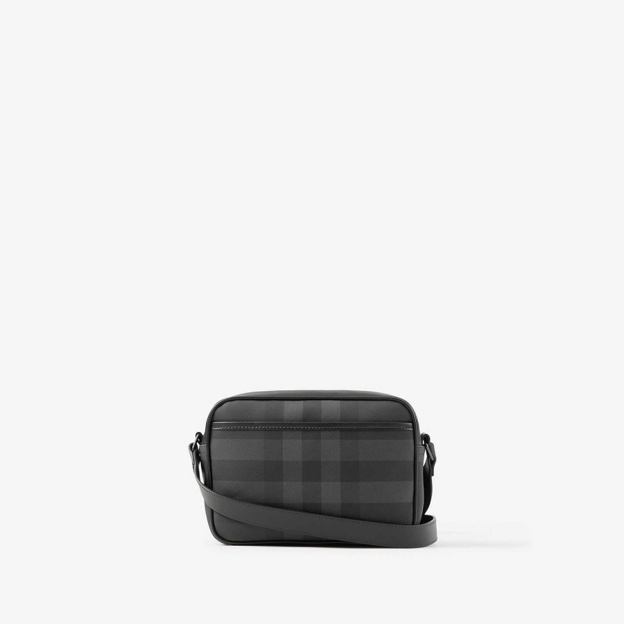 Mężczyźni Burberry Sprawdź|Crossbody | Torba ryżowa Węgiel drzewny