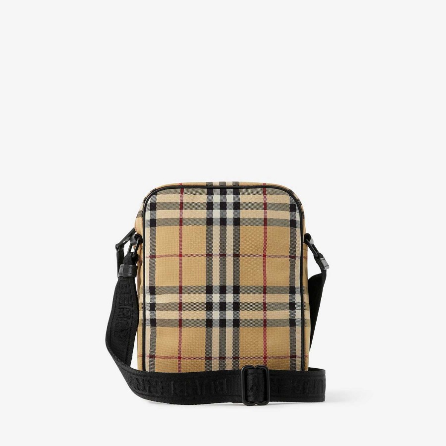 Mężczyźni Burberry Sprawdź|Crossbody | Torba Freddiego Archiwalny beż