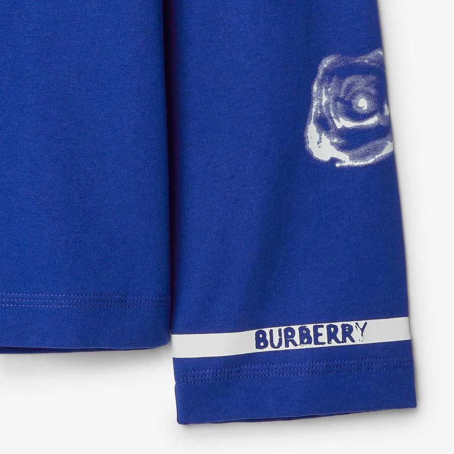 Mężczyźni Burberry Koszulki polo i T-shirty | Bawełniany top w kolorze różu Rycerz