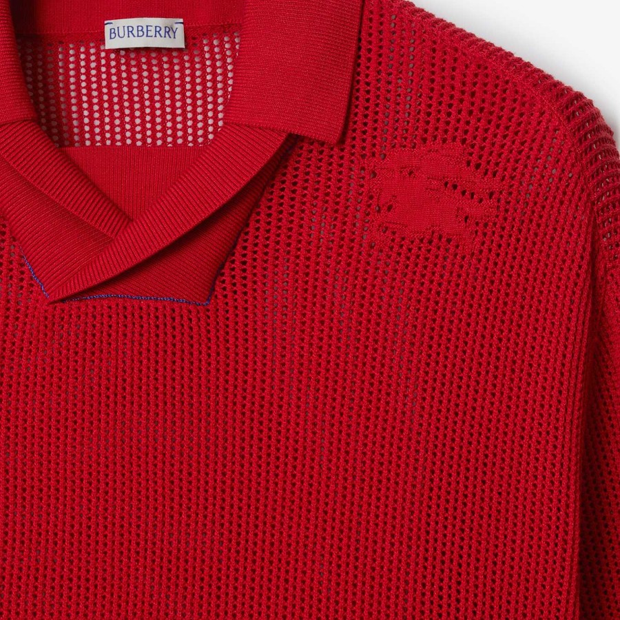 Mężczyźni Burberry Koszulki polo i t-shirty|Dzianina | Koszulka polo z jedwabiu i bawełny Filar