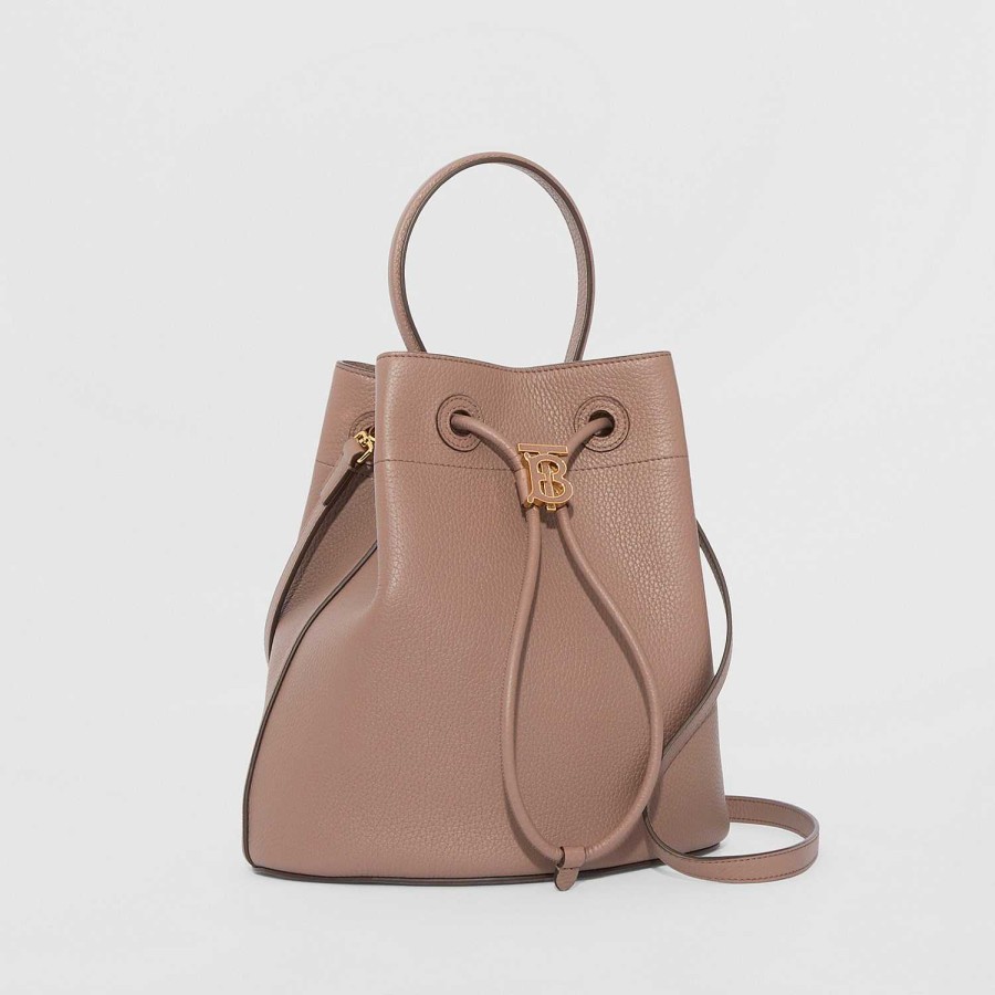 Kobiety Burberry Crossbody | Mała torba typu Bucket Tb Jasny brąz siodłowy