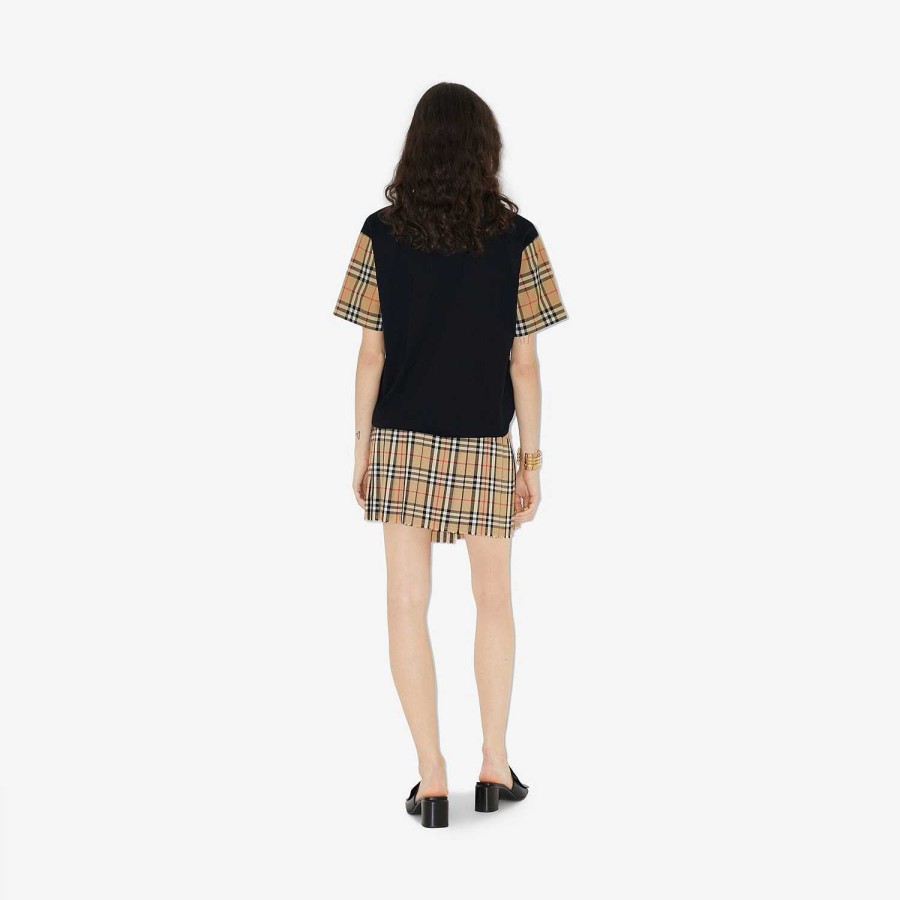 Kobiety Burberry Spódnice | Sprawdź wełniany mini kilt Archiwalny beż