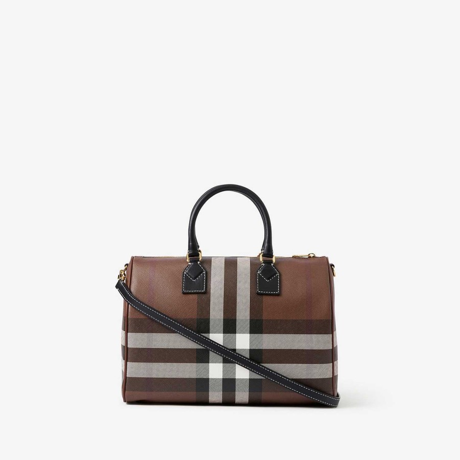 Kobiety Burberry Spersonalizowane prezenty|Sprawdź|Crossbody | Torba do kręgli średniej wielkości w kratkę Ciemny, brzozowy brąz