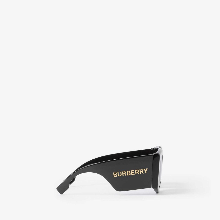 Kobiety Burberry Okulary słoneczne | Duże okulary przeciwsłoneczne w geometrycznych oprawkach Czarny