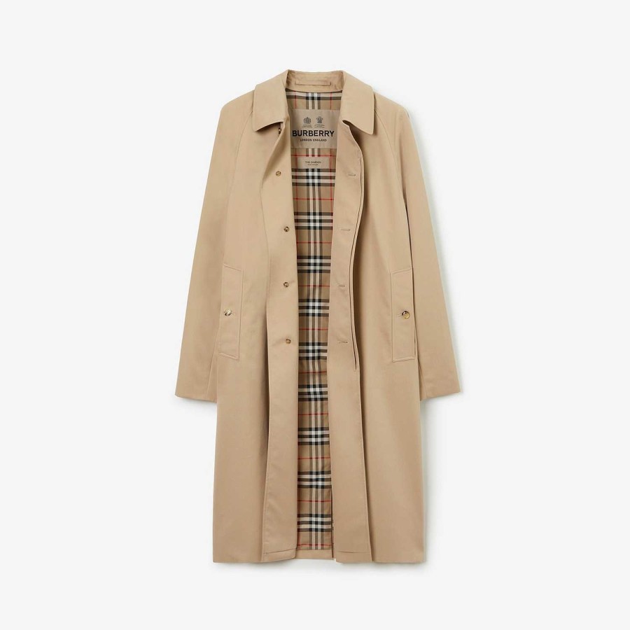 Mężczyźni Burberry Płaszcze i kurtki|Trencze | Długi płaszcz samochodowy Camden Heritage Miód