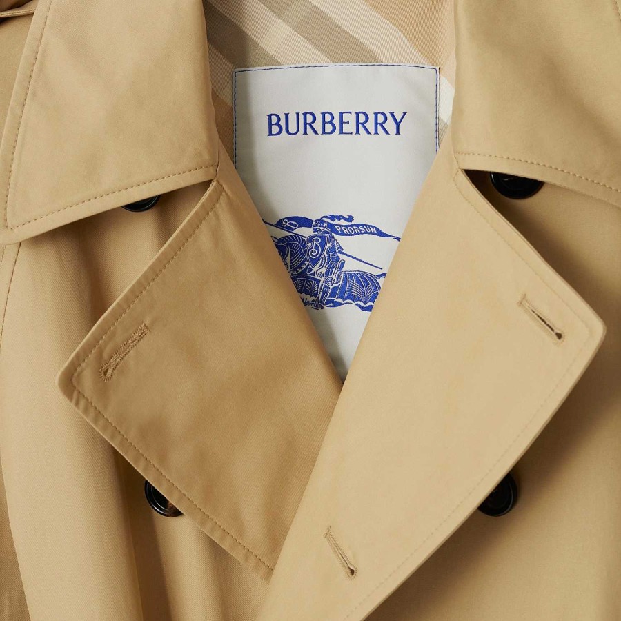 Kobiety Burberry Płaszcze i kurtki|Trencze | Długi trencz gabardynowy Len